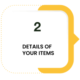 Step 2 details of your items
